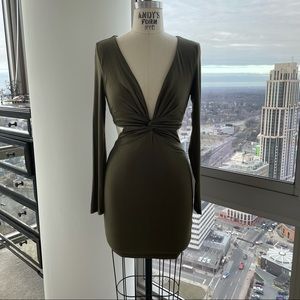 LF cutout long sleeve mini dress NWT